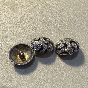 Silver and Black Decorative Buttons